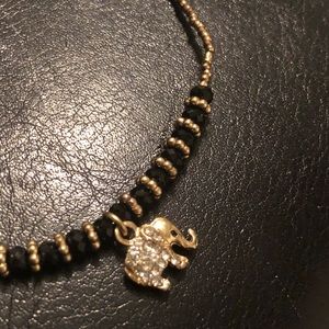 NWOT adjustable gold elephant bracelet